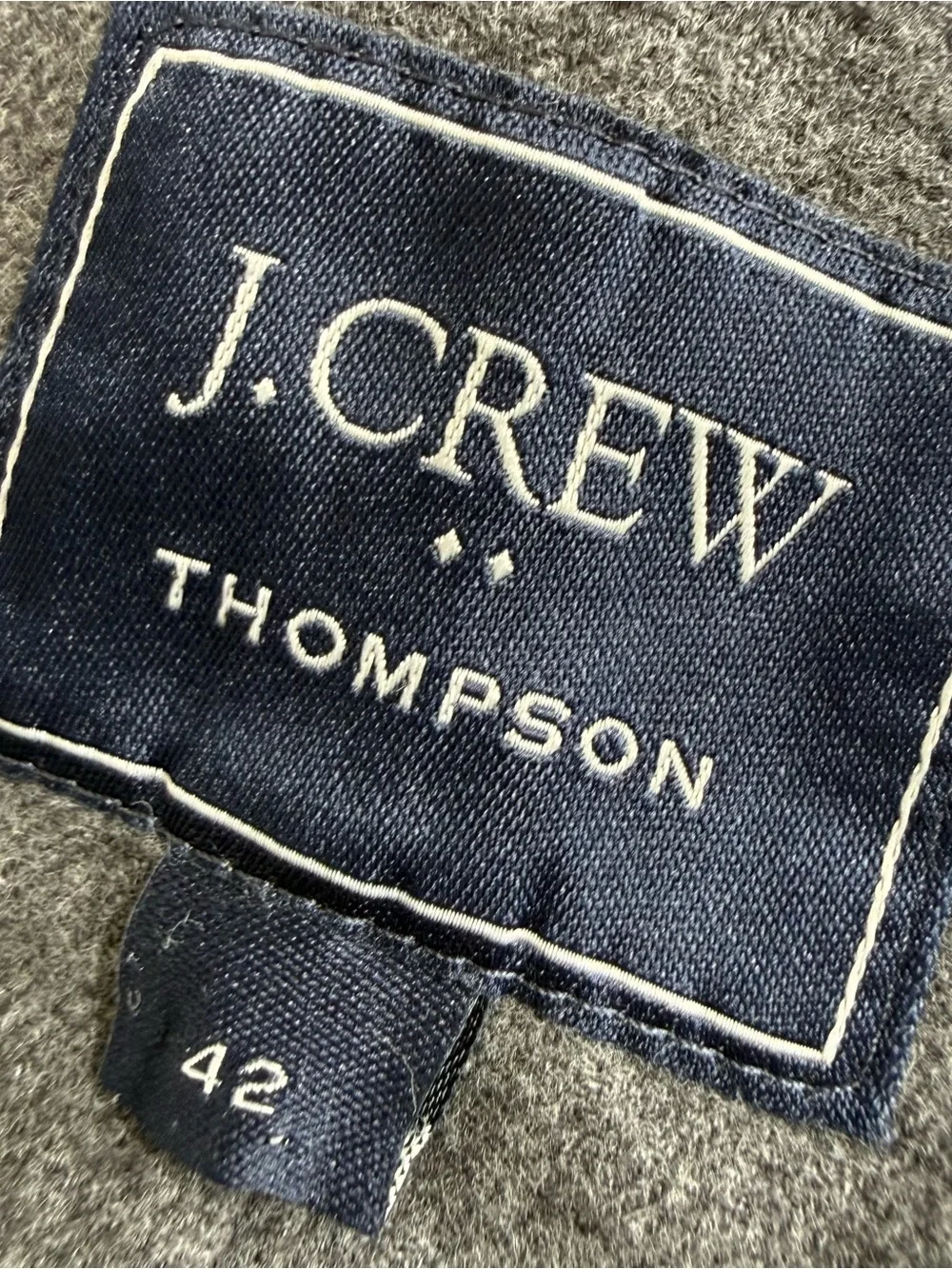J Crew Jacket Mens 42R Gray Unstructured Travel Thompson Slim Fit Knit Blazer